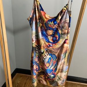 Plus Cherub Dragon Velvet Dress. Worn once for a photo shoot. Very 90s.